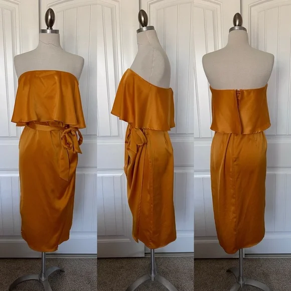 Loves + Friends Violet Midi Dress in Marigold - Picture 2 of 7